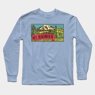 Mt. Rainier Washington Vintage Long Sleeve T-Shirt